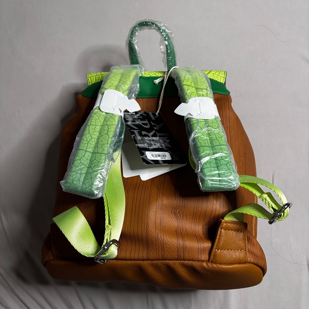 Loungefly Disney Pixar A Bugs Life Flik Leaf Mini Backpack Brown Green NWT - Picture 3 of 4